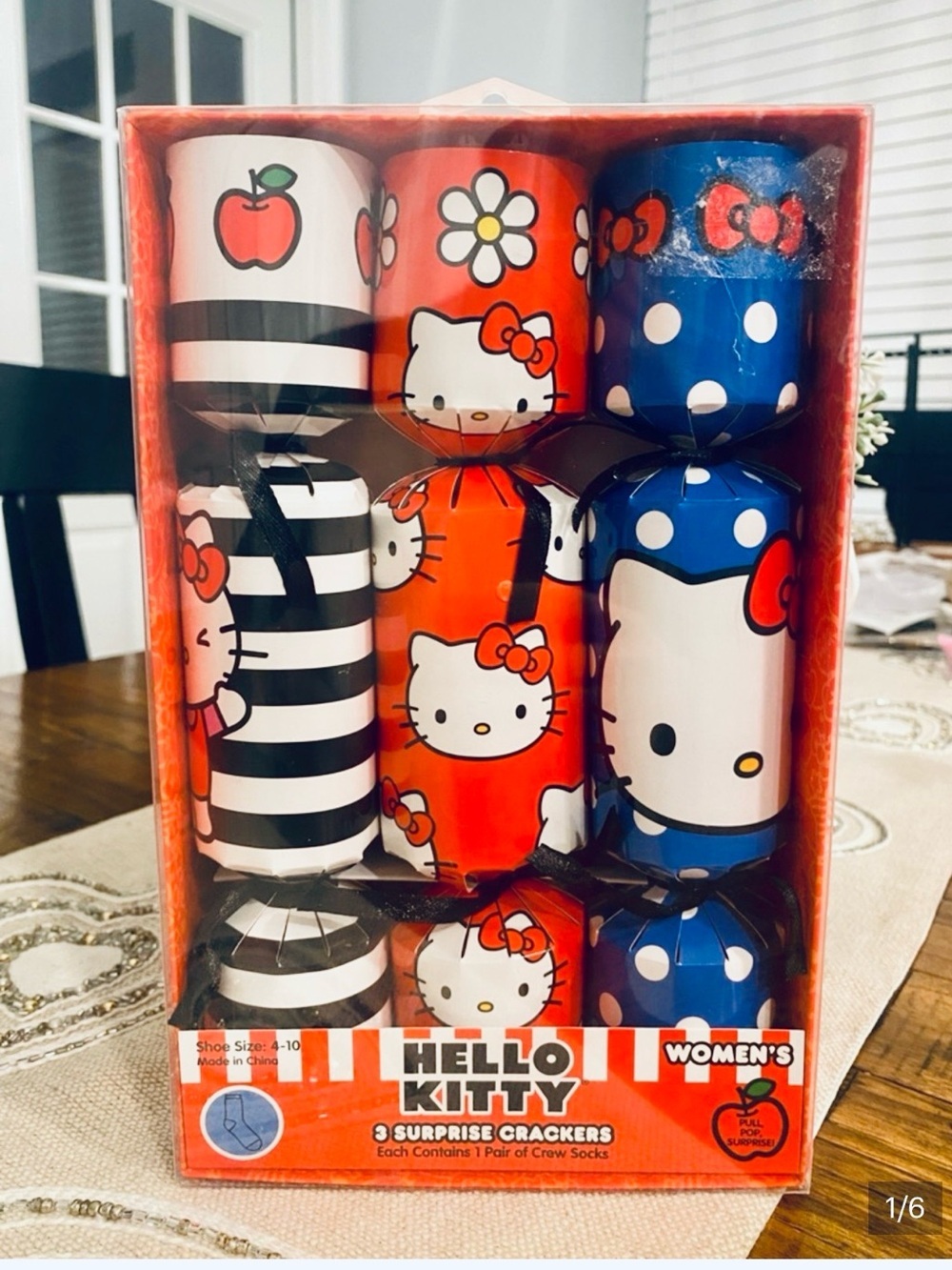 Hello Kitty Socks Trio in surprise crackers!